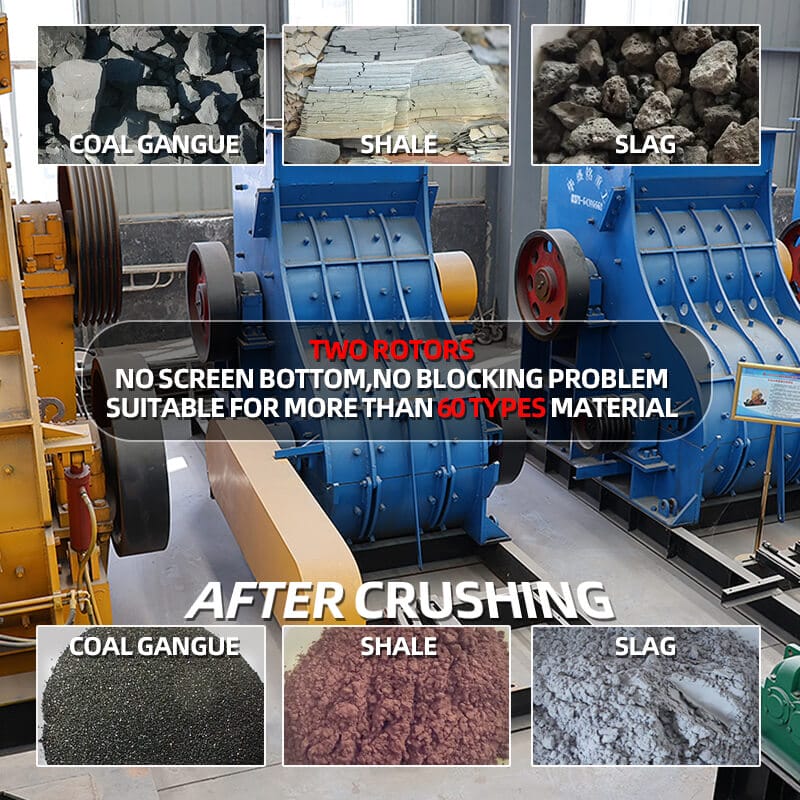 hammer crusher materials that can be processed