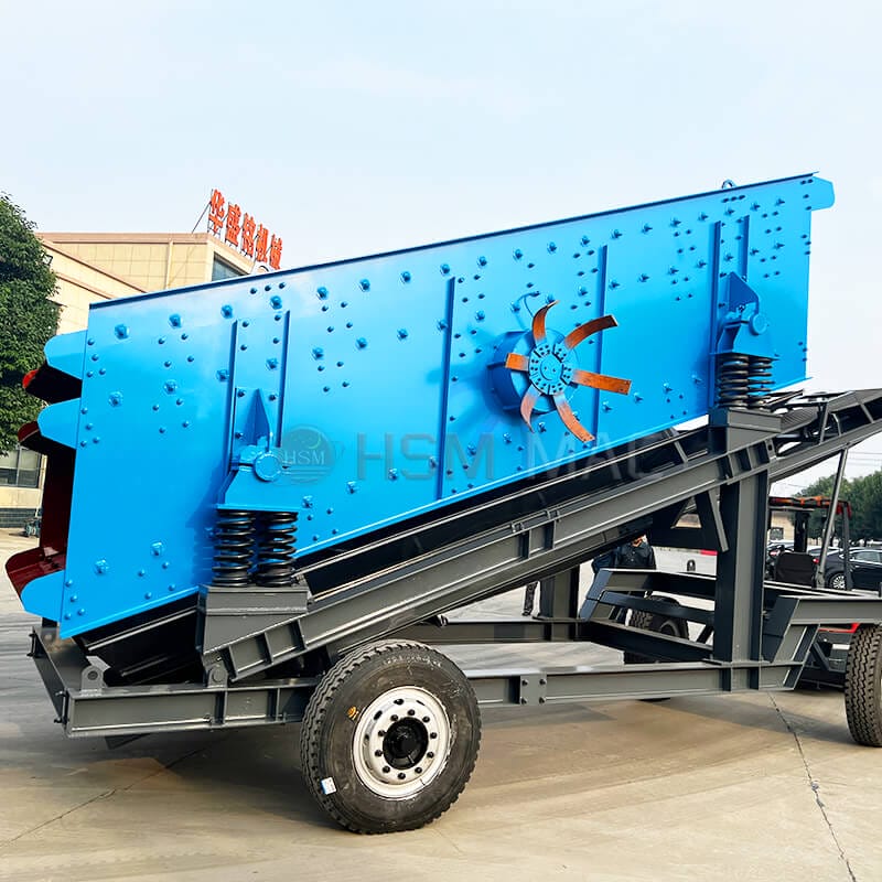 Mobile vibrating screen