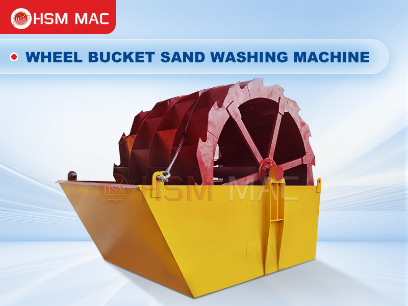 Wheel bucket sand washing machine