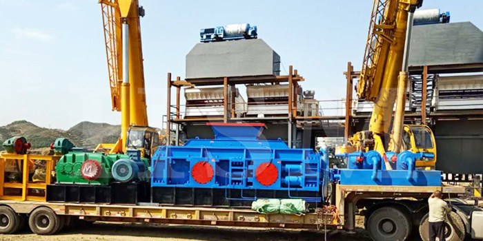 double roller sand making machine site