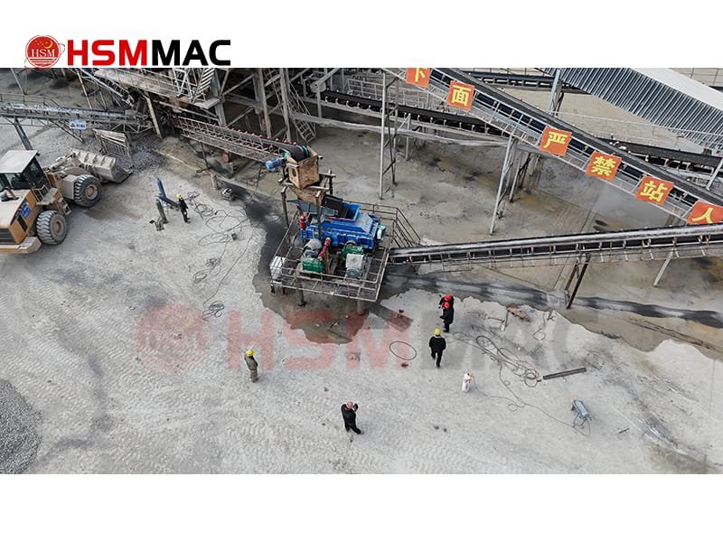 River Pebble Crushing Site / Production Line