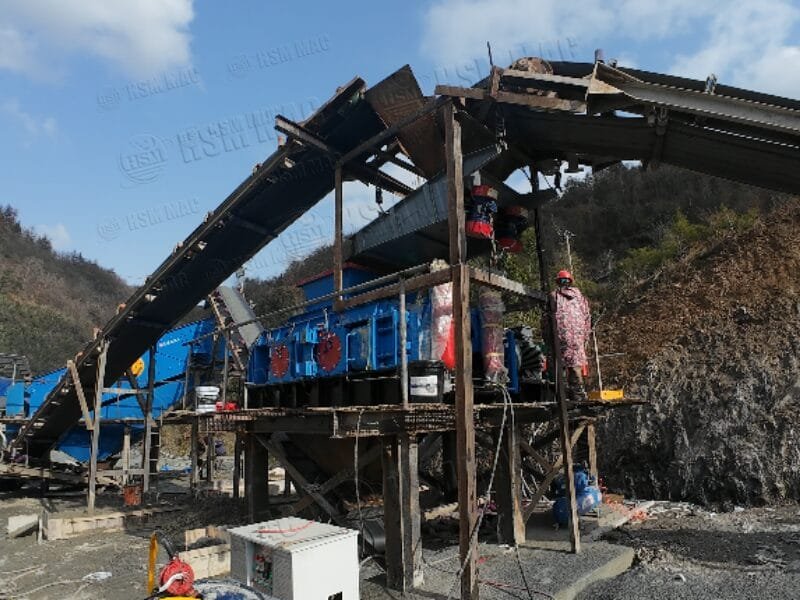 Basalt sand maker at production site Basalt sand maker at production site