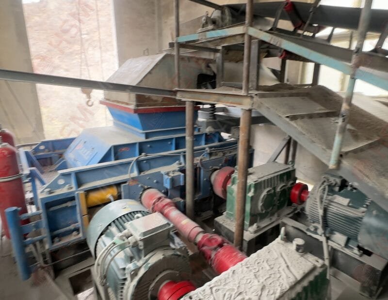 Gold ore crushing site 